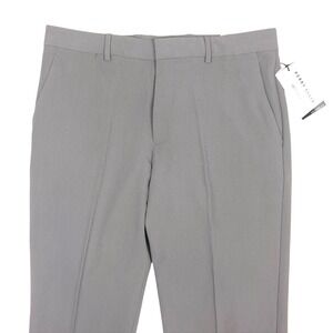 Perry Ellis Portfolio Resolution Pants Mens 32x32 Grey Modern Fit Stretch
